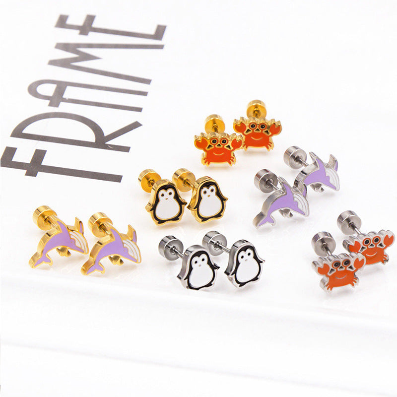 Rabbit Animal Stainless Steel Earrings