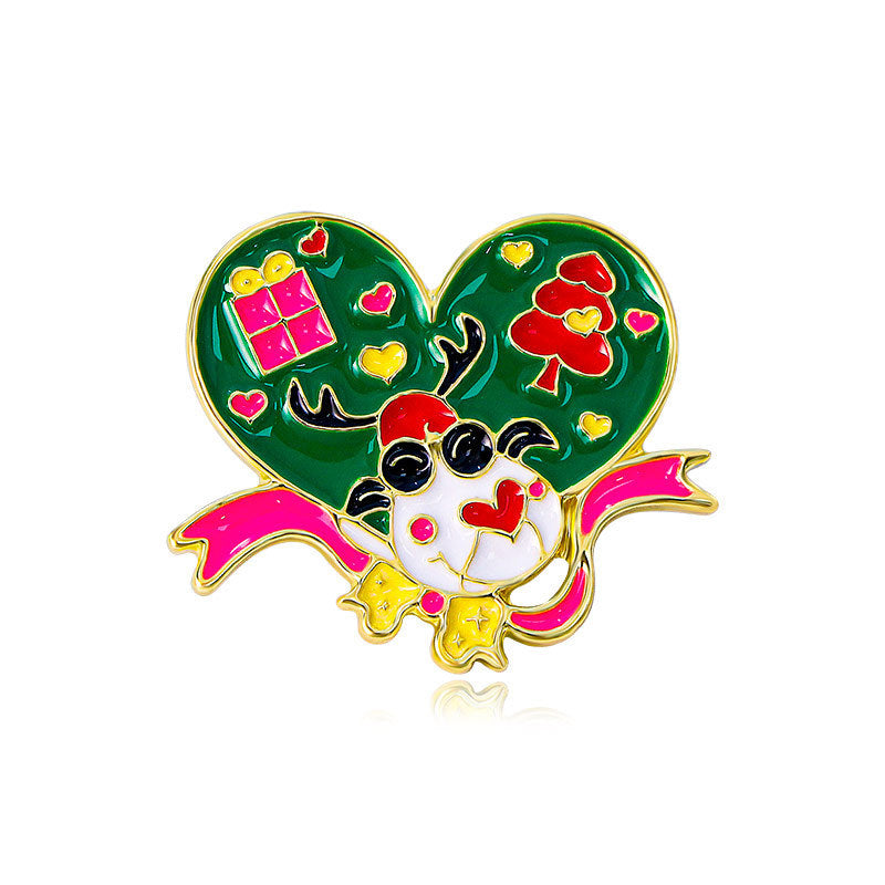 Alloy cartoon Christmas brooch (Minimo de Compra 2) MIC-WeiD005