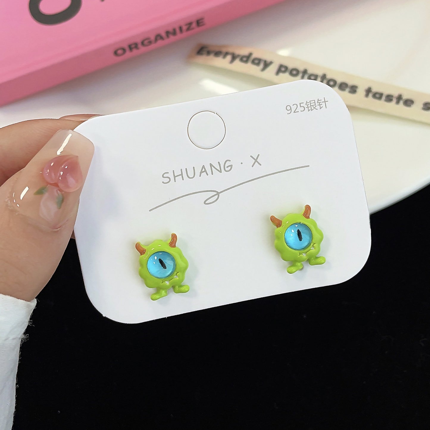 Alloy Big Eye Small Monster Earrings (Minimo de Compra 2) MIC-ShuangX010