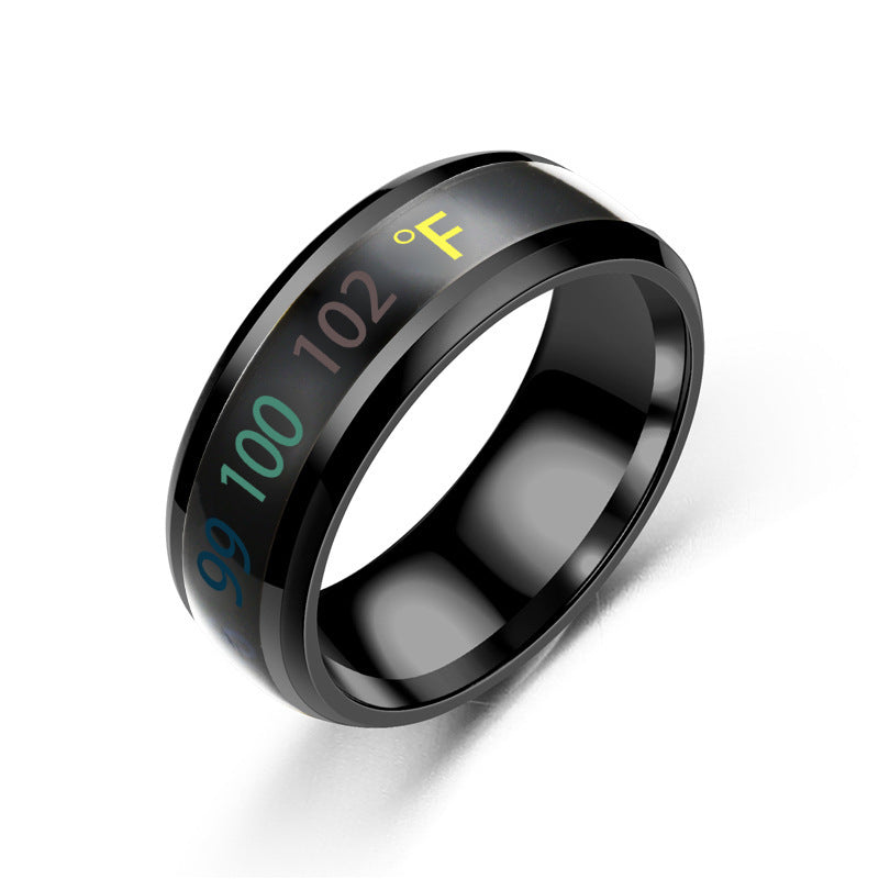 smart temperature-sensitive ECG stainless steel ring ts090