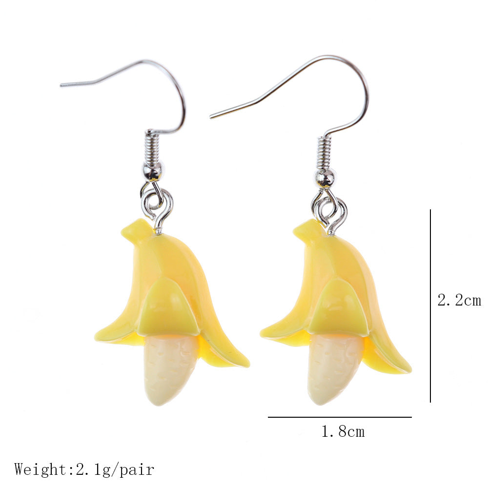 Real mini banana earrings US-NiQ006