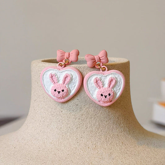 Alloy cute rabbit earrings MIC-JiuY017