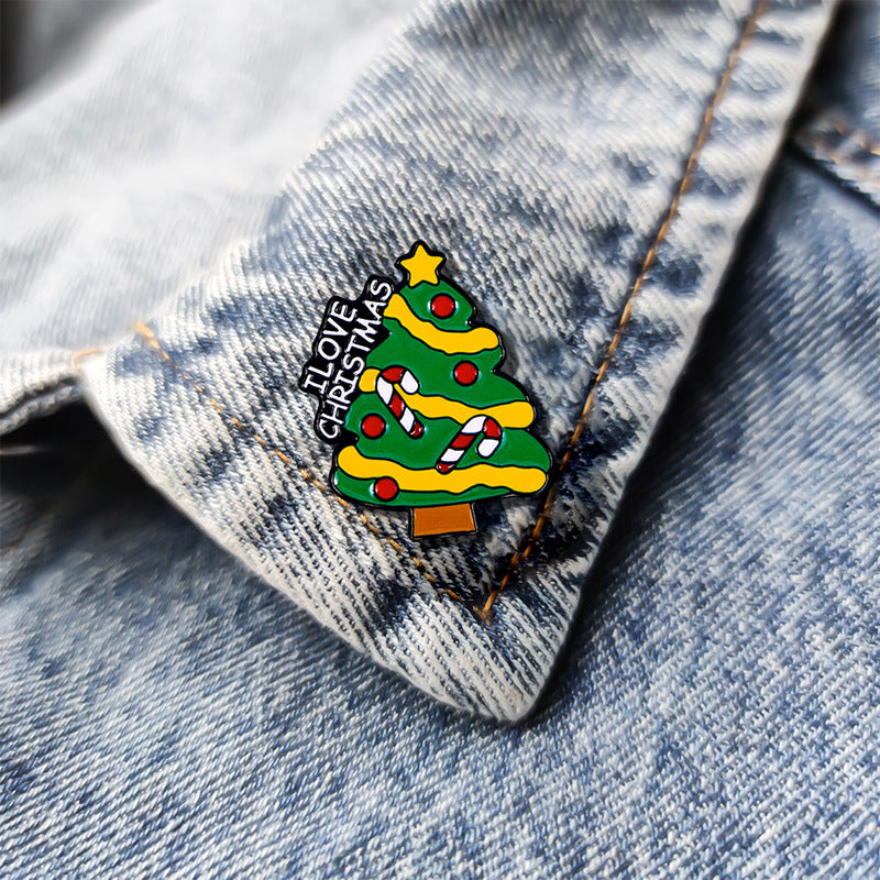 Alloy cartoon Christmas tree brooch (Minimo de Compra 2) MIC-WeiD006