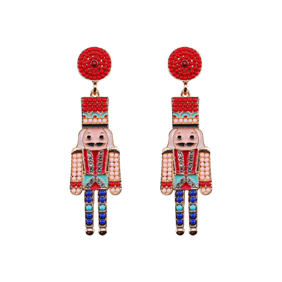 Alloy Christmas Tree Bell Earrings (Minimo de Compra 2) MIC-DWKM006