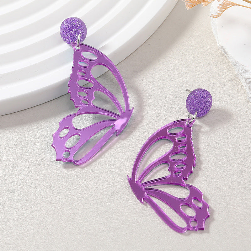 Acrylic hollow butterfly earrings MIC-KaiQ017