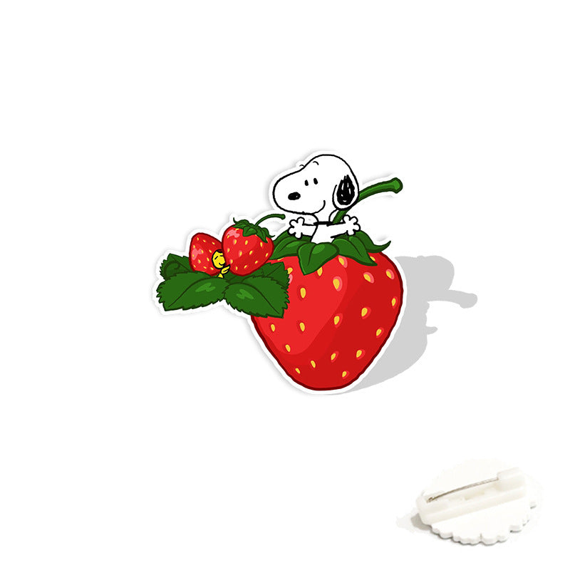 Acrylic cartoon cute Snoopy brooch (Minimo de compra 2) MIC-WeiJ003