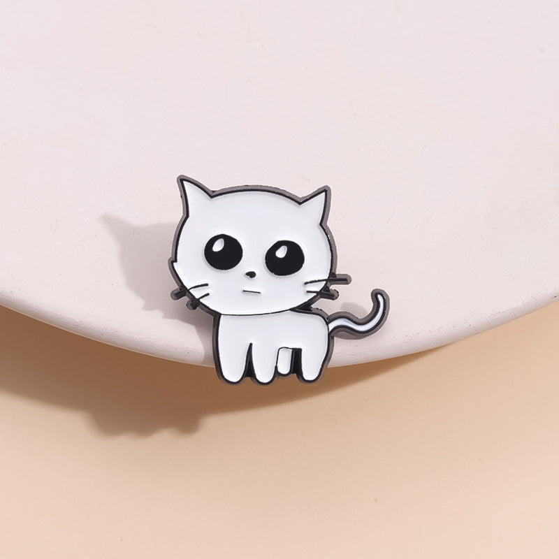 Alloy cute cat brooch MIC-QiH012