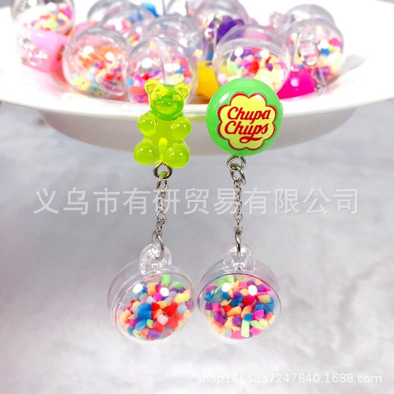 Resin cartoon cute little bear earrings (Minimo de Compra 2) MIC-YouY020