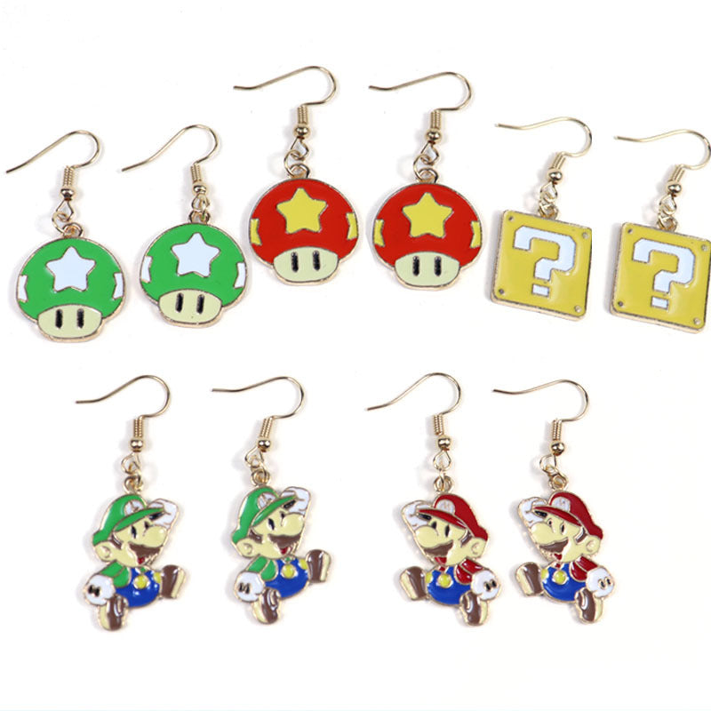 Alloy Game Mario Earrings MIC-XuXin006