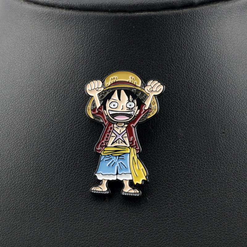 Alloy Pirate King cartoon brooch MIC-AiWen032