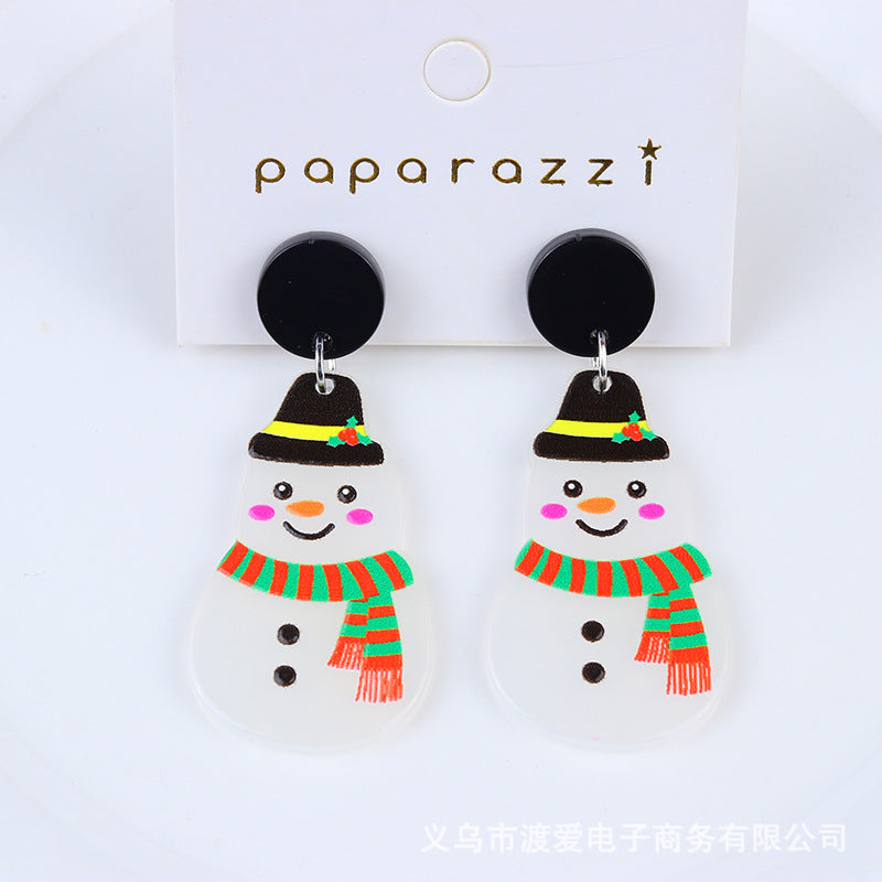 Acrylic Christmas Cartoon Gift Socks Earrings MIC-DuA099