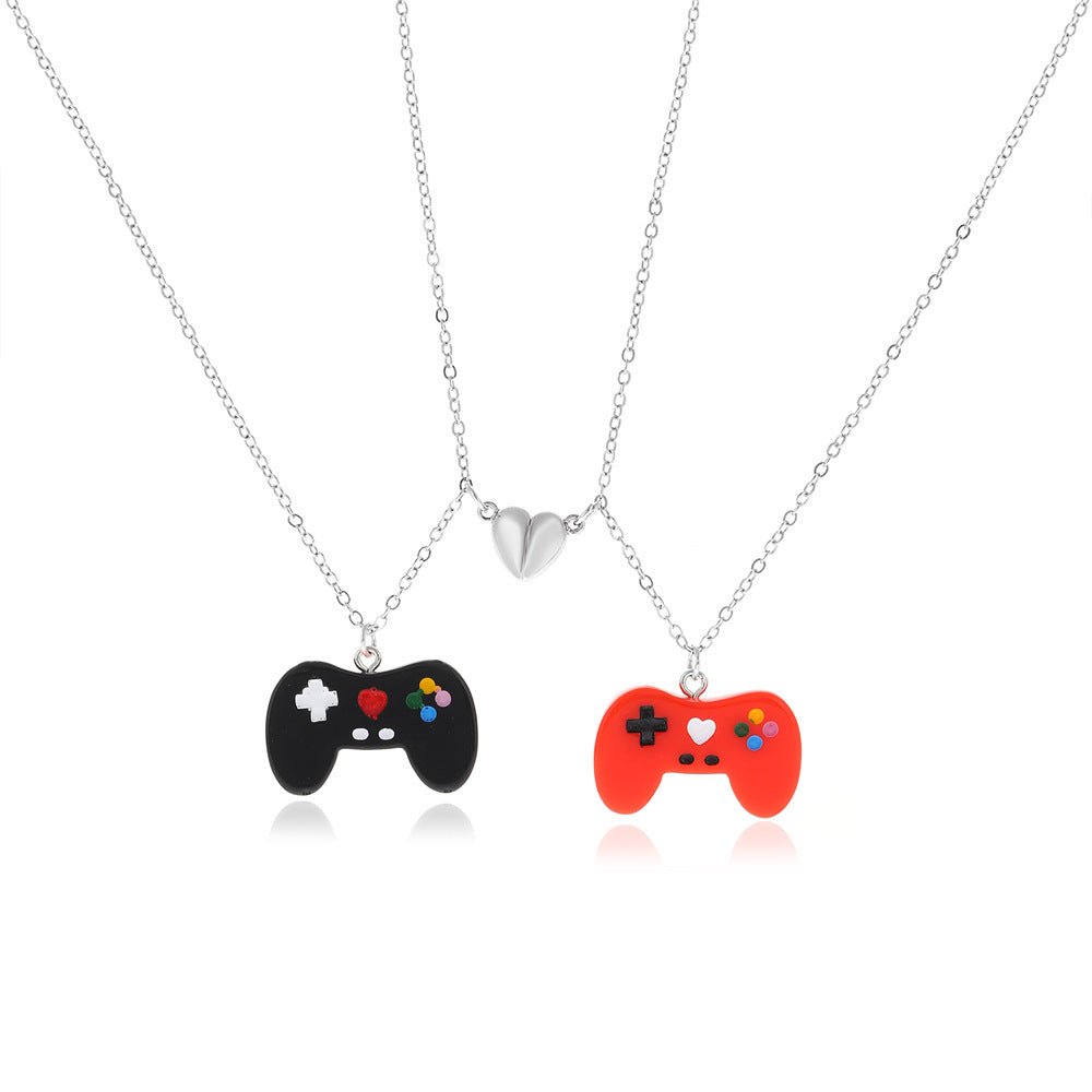 Alloy game console handle necklace MIC-MiaoY045