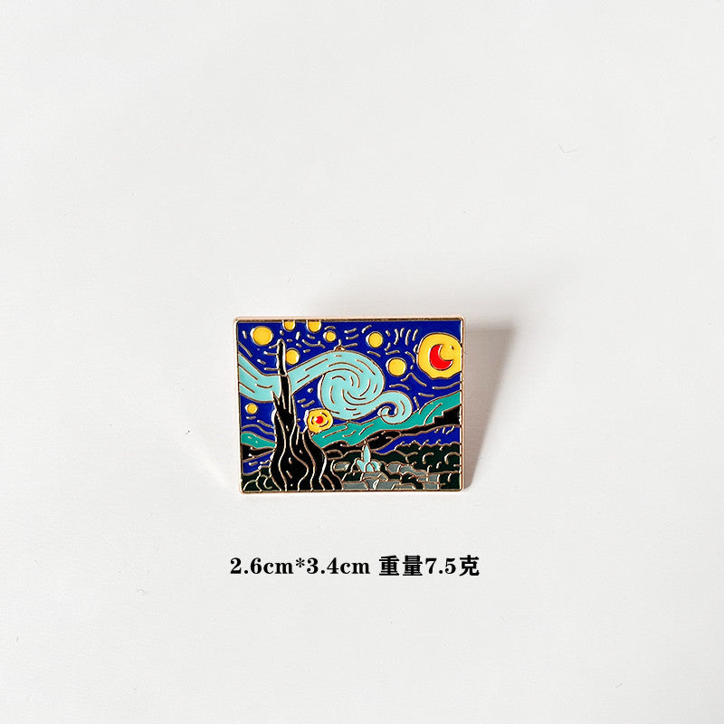 Alloy oil painting brooch (Minimo de compra 6) MIC-ShengM008