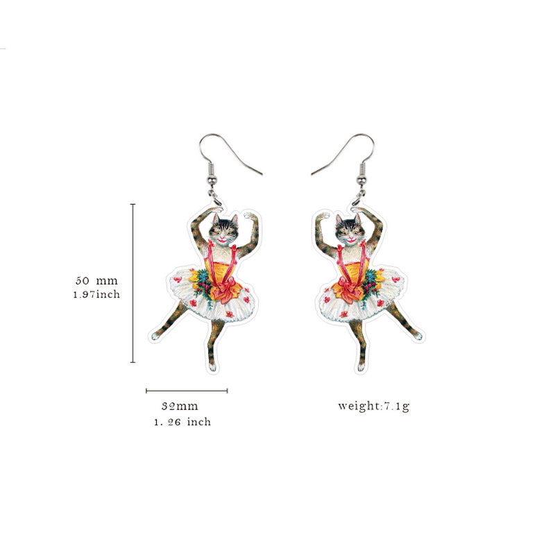 Acrylic flute and piano earrings MYA-XueP078