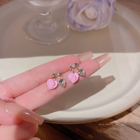 Alloy Pink Peach Earrings MIC-HanJ014