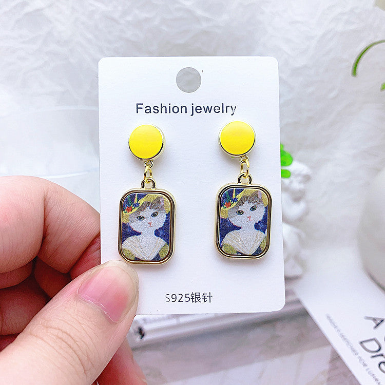 Acrylic cartoon milk tea cup earrings  (Minimo de Compra 2) MIC-ShiJ007