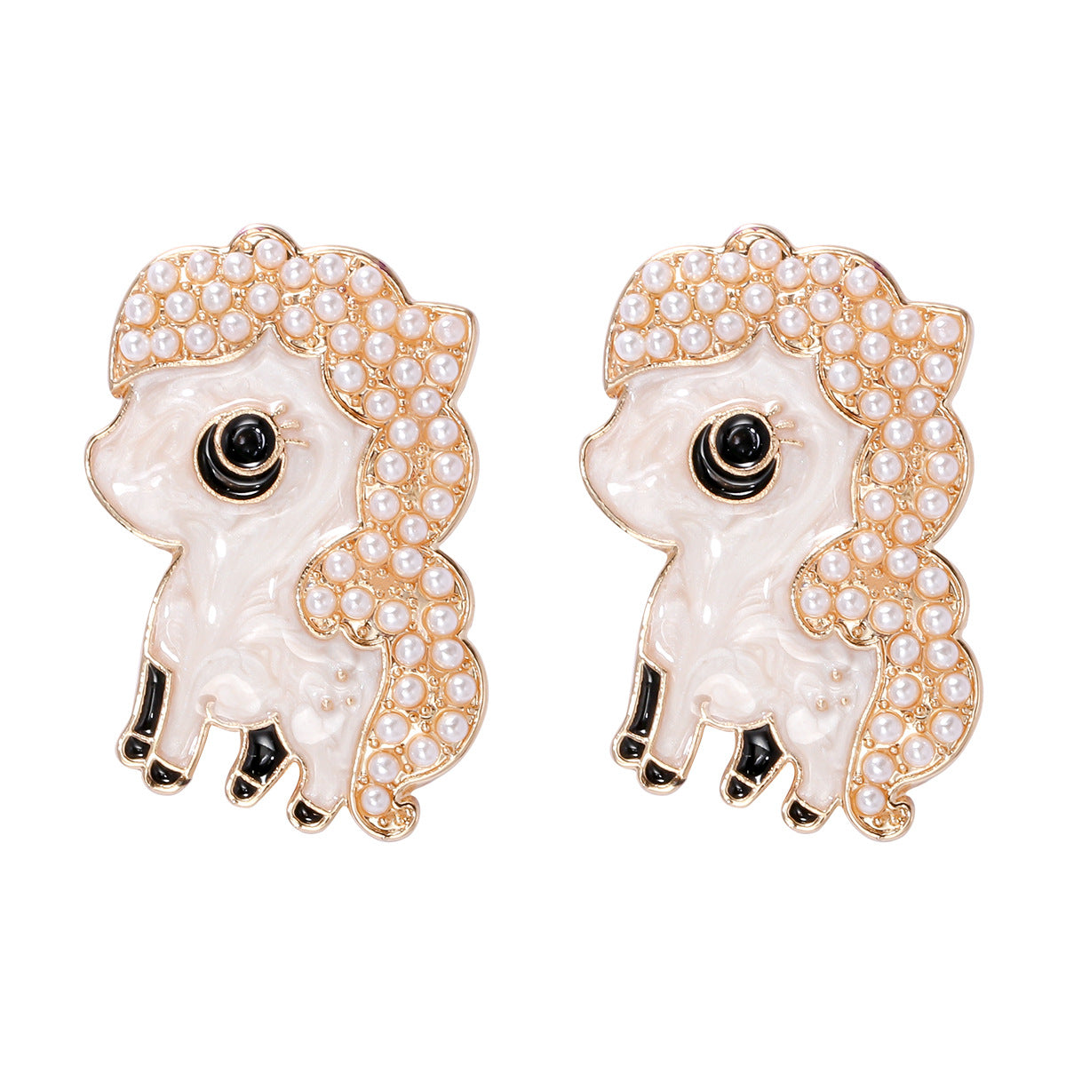 Alloy Candy Animal Unicorn Earrings MIC-JuJ012