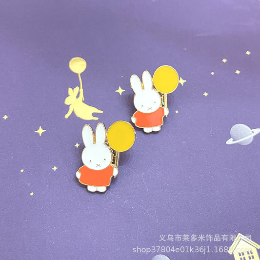 Alloy balloon rabbit brooch (Minimo de compra 2) MIC-LDM007