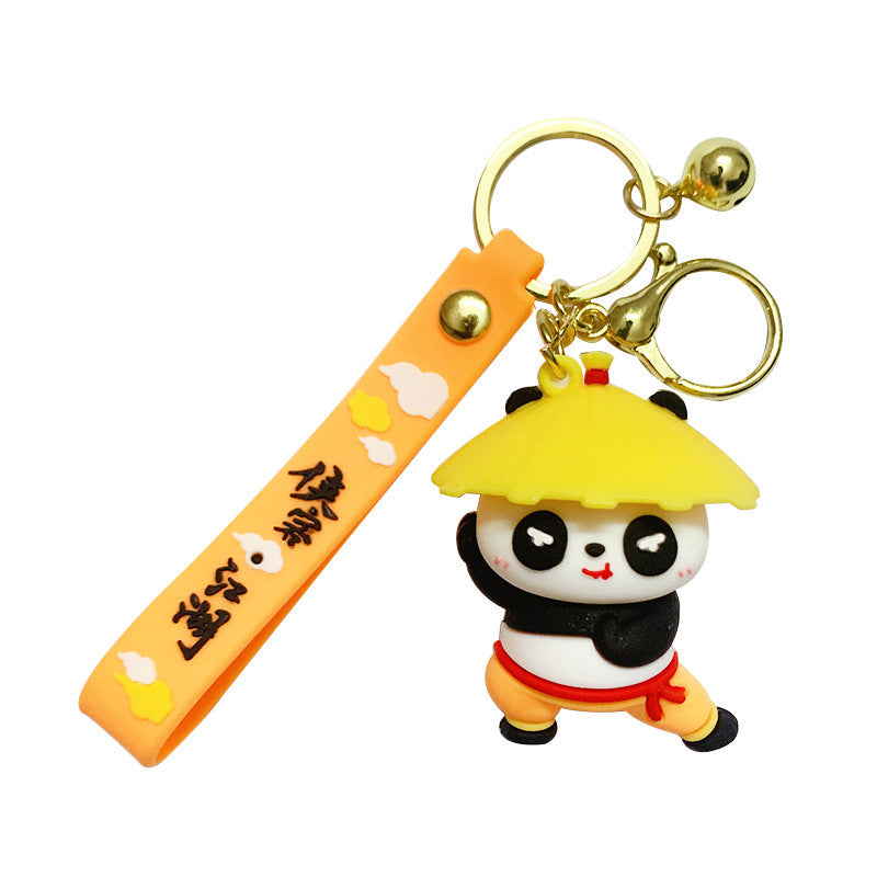 Keychains For Backpacks new cartoon mascot kung fu panda doll keychain OShi027