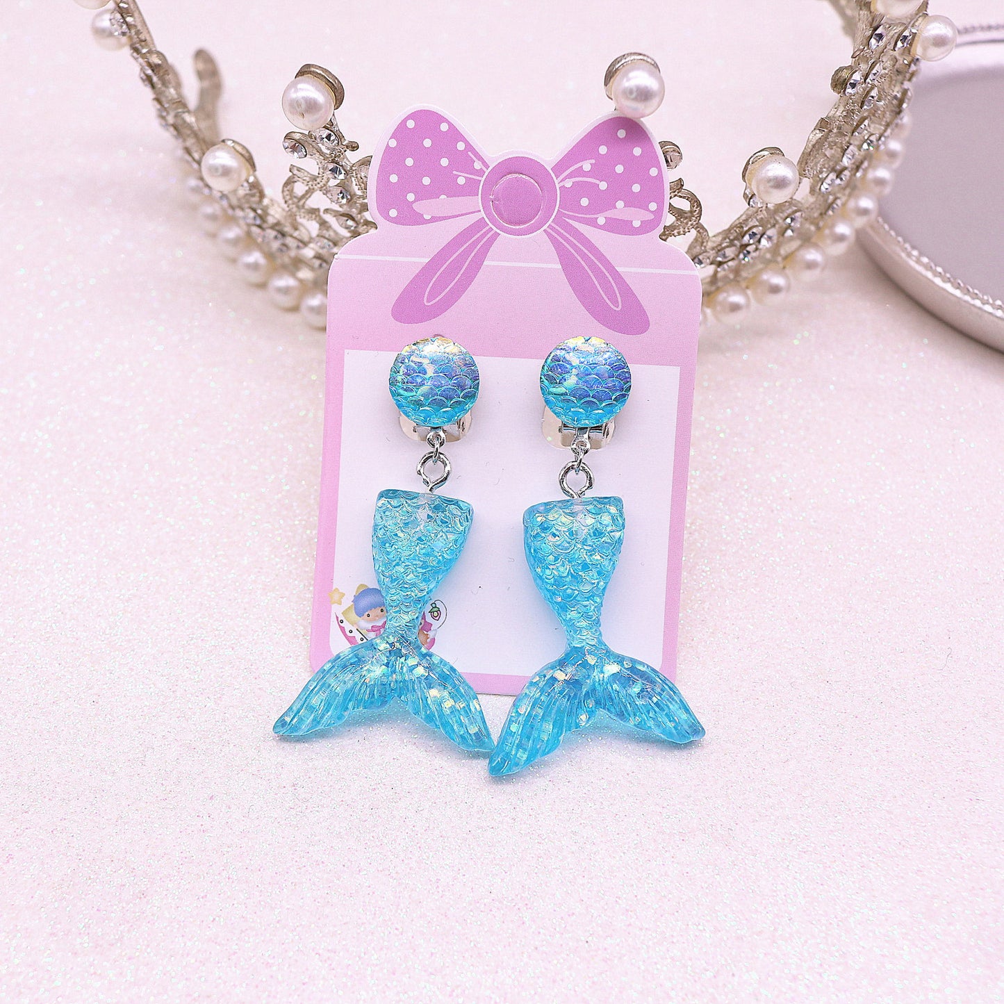 Resin fish tail long ear clip (Mimimo de compra 2) MYA-MuM012