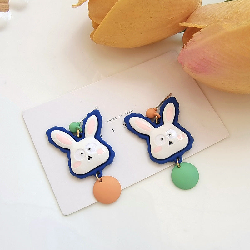 Alloy cute funny little rabbit earrings (Minimo de Compra 2) MIC-BLD076