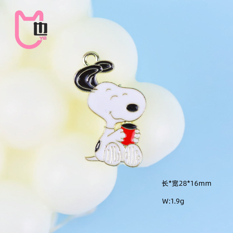 Alloy Dumb Snoopy Dog Accessories (Minimo de compra 10) MIC-ZeY001