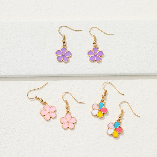 Acrylic Small Flower Earrings (Minimo de compra 2) MYA-YiD031