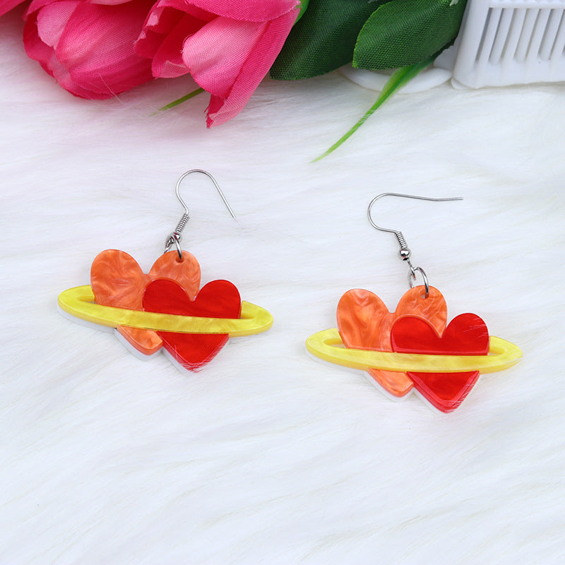 Acrylic Sweet Love Earrings MYA-DuA087