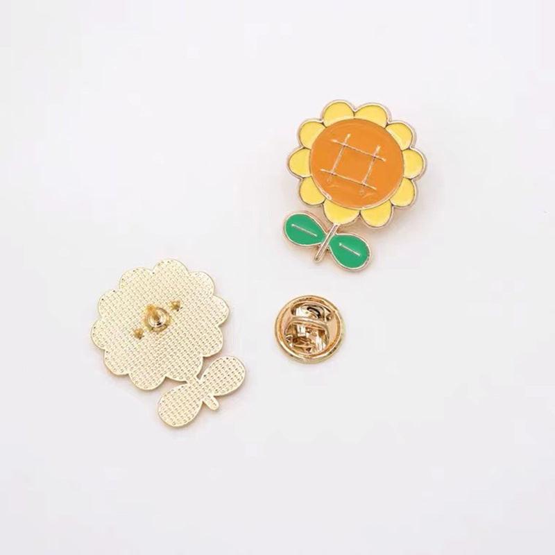 Cute alloy sun flower brooch MIC-QiSen019