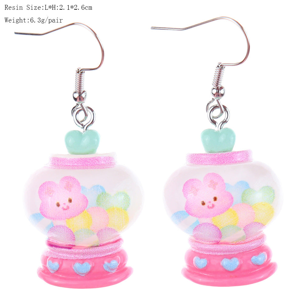 Alloy cartoon cute hot air balloon earrings MIC-NiQ046