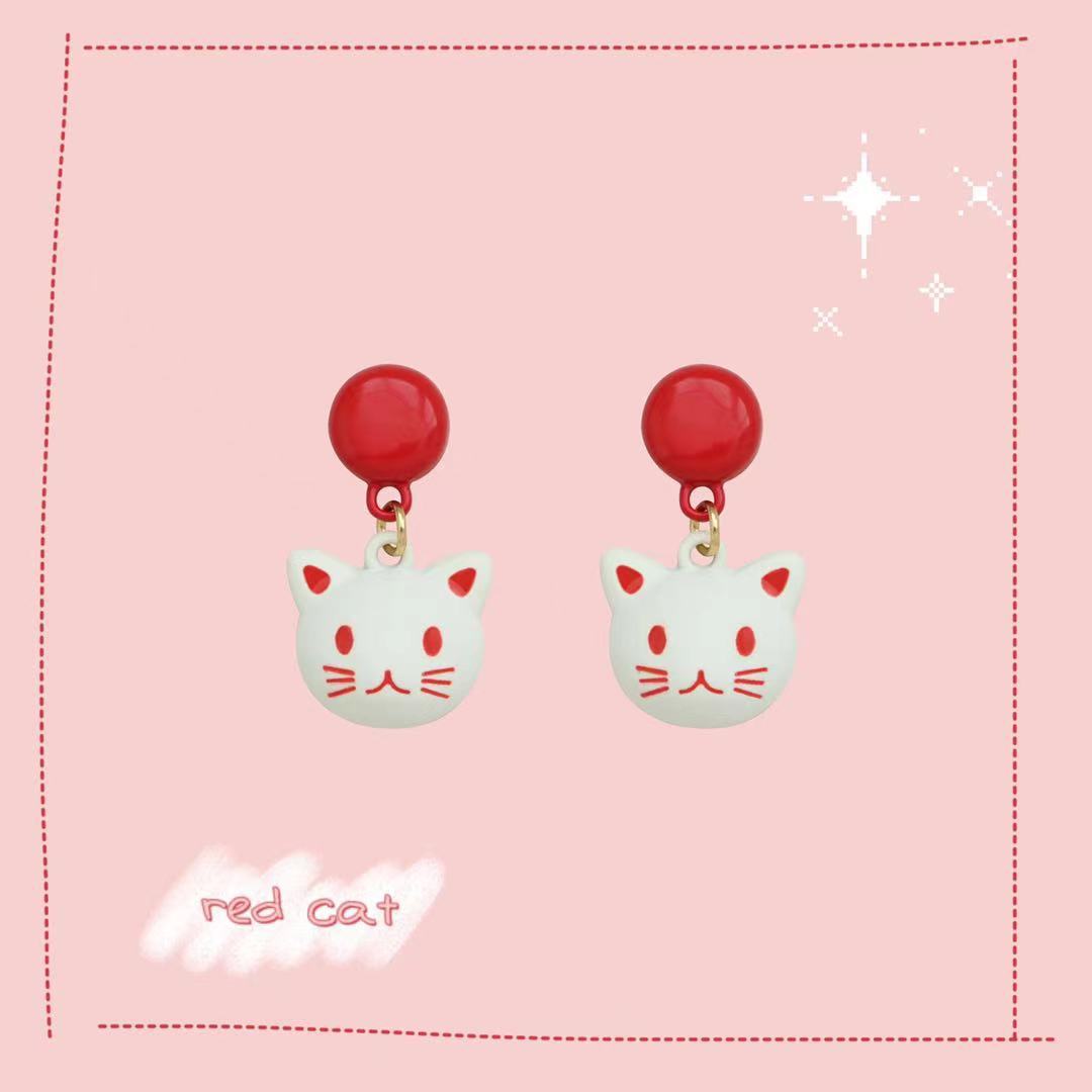 Acrylic White Art Painted Earrings MIC-QingJ014