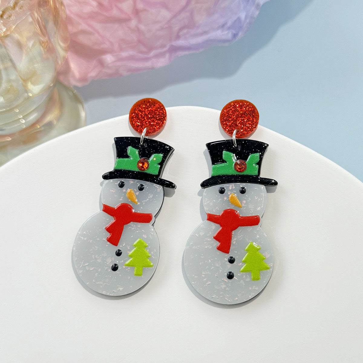 Alloy cartoon cute Santa Claus earrings MIC-MDD179