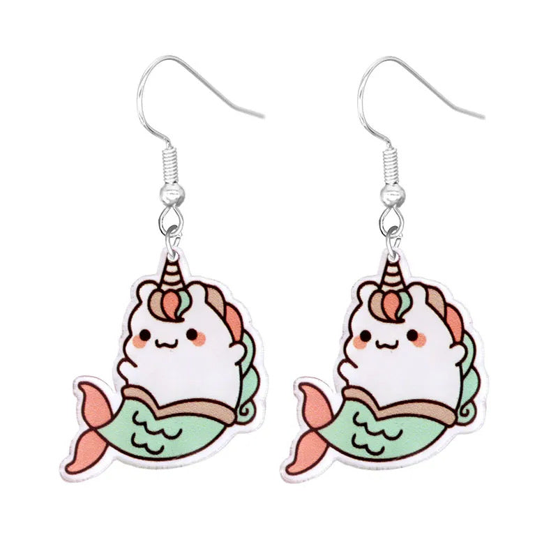 Acrylic cartoon crab earrings (Minimo de Compra 10)  MIC-YuQ006