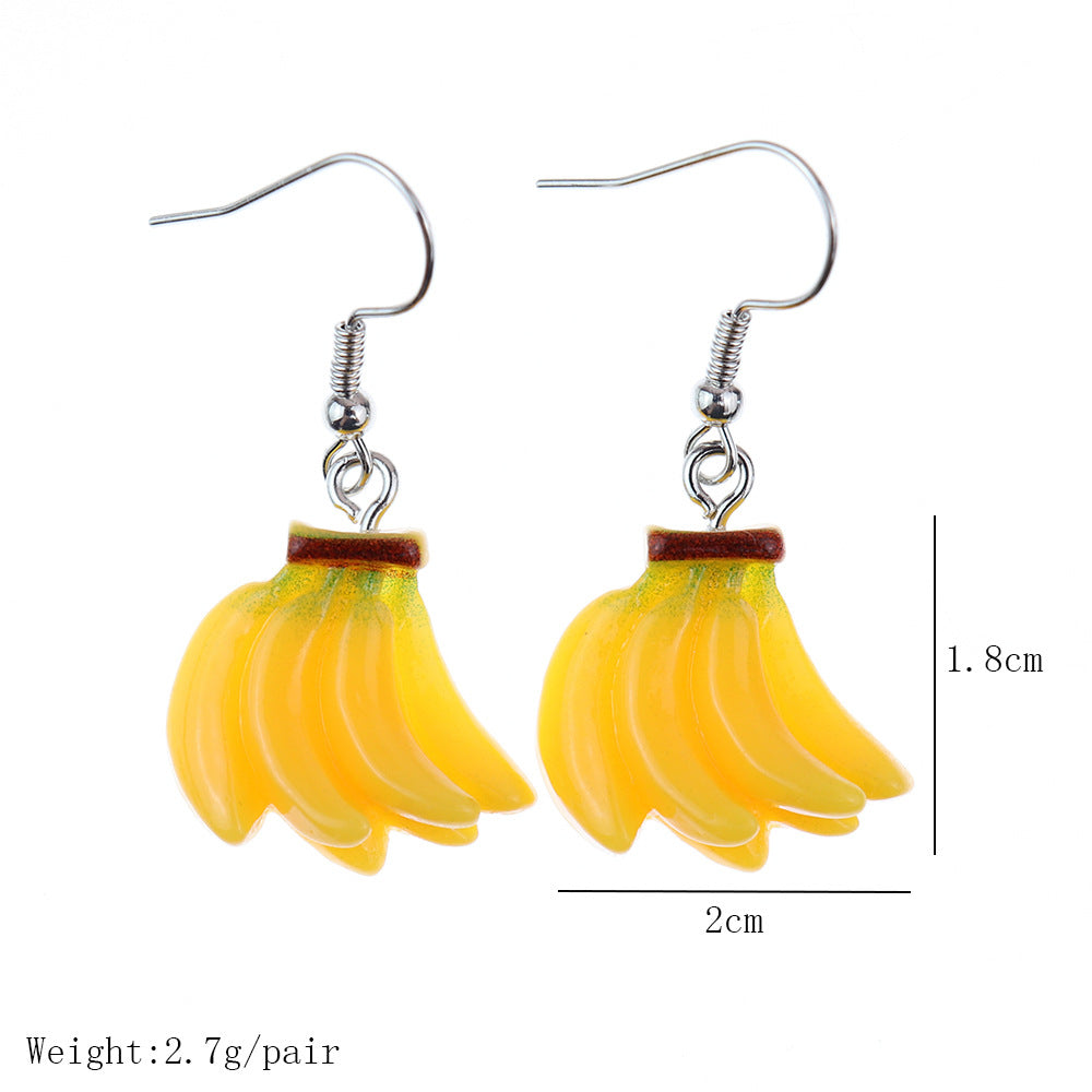 Real mini banana earrings US-NiQ006