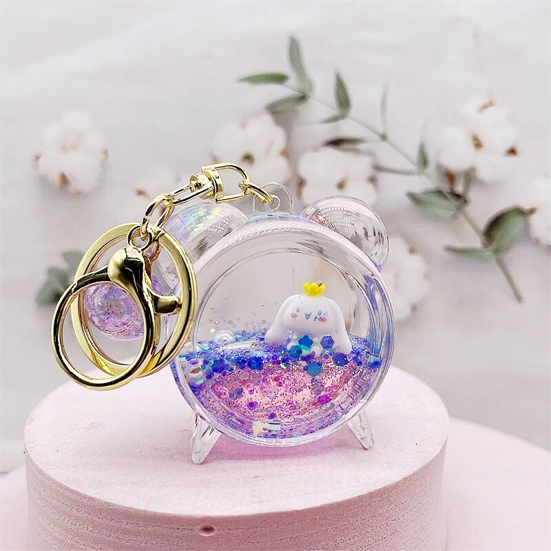 PVC cartoon floating oil keychain MYA-DMF013