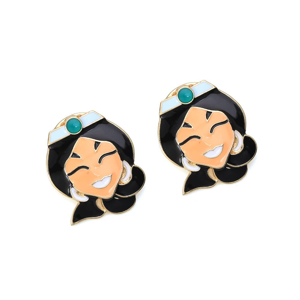 Alloy anime character earrings MIC-ManY012