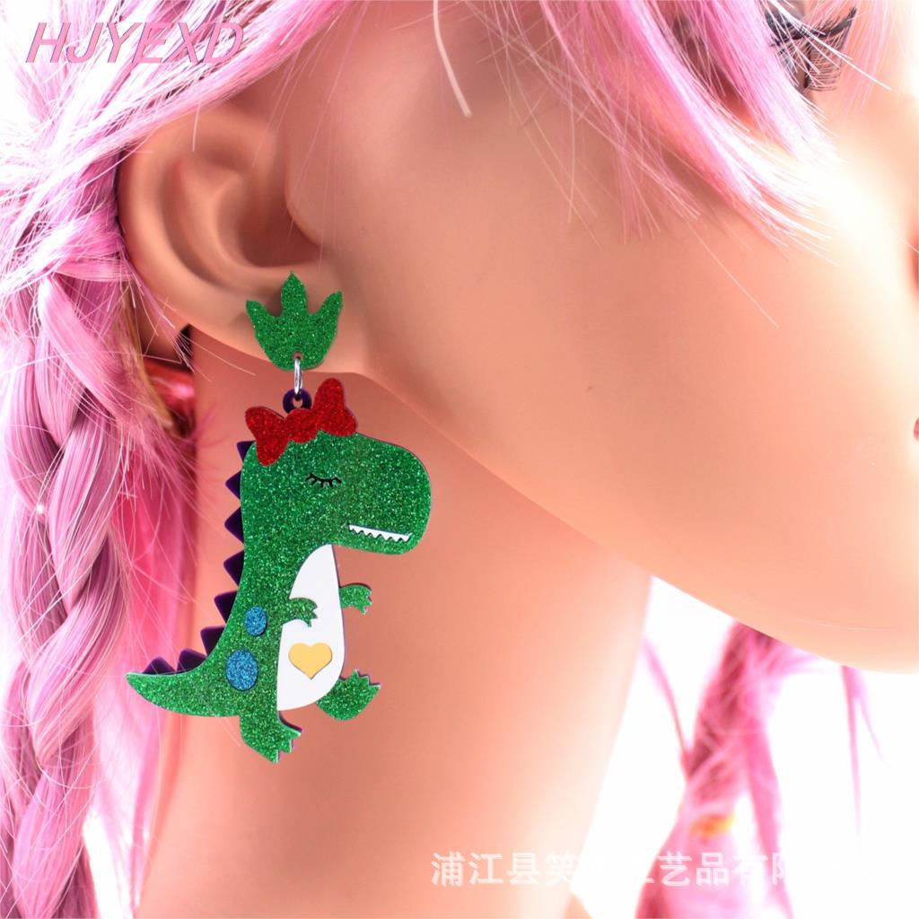 Acrylic Cute Dinosaur Egg Earrings (Minimo de compra 5) MYA-XiaoY021