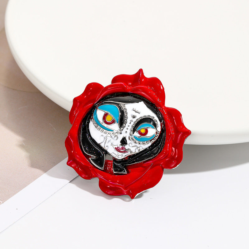 Alloy Night Terror Female Ghost brooch MIC-YiN015