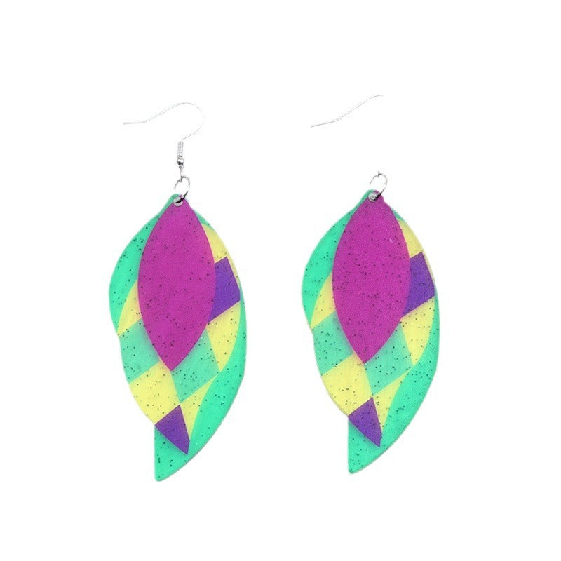 Acrylic water drop shaped minimalist earrings MYA-DuA075