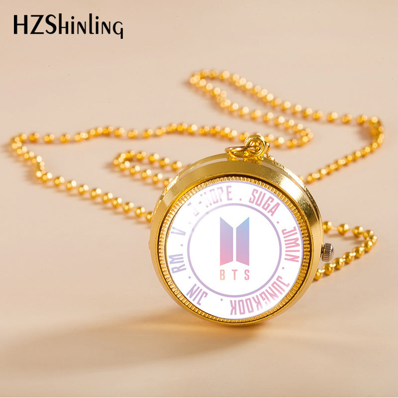 Alloy Time Gem Rotating Flip Necklace MIC-XiangL036