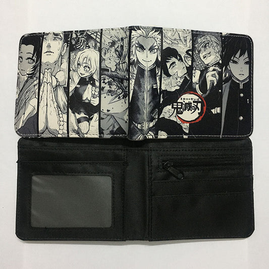 cartoon printed short PU zipper wallet (M) ChangYuan013