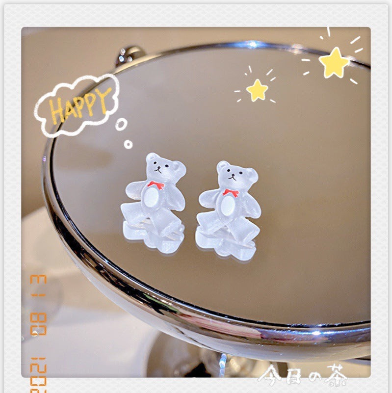 Acrylic cartoon bear earrings MIC-WWHM035