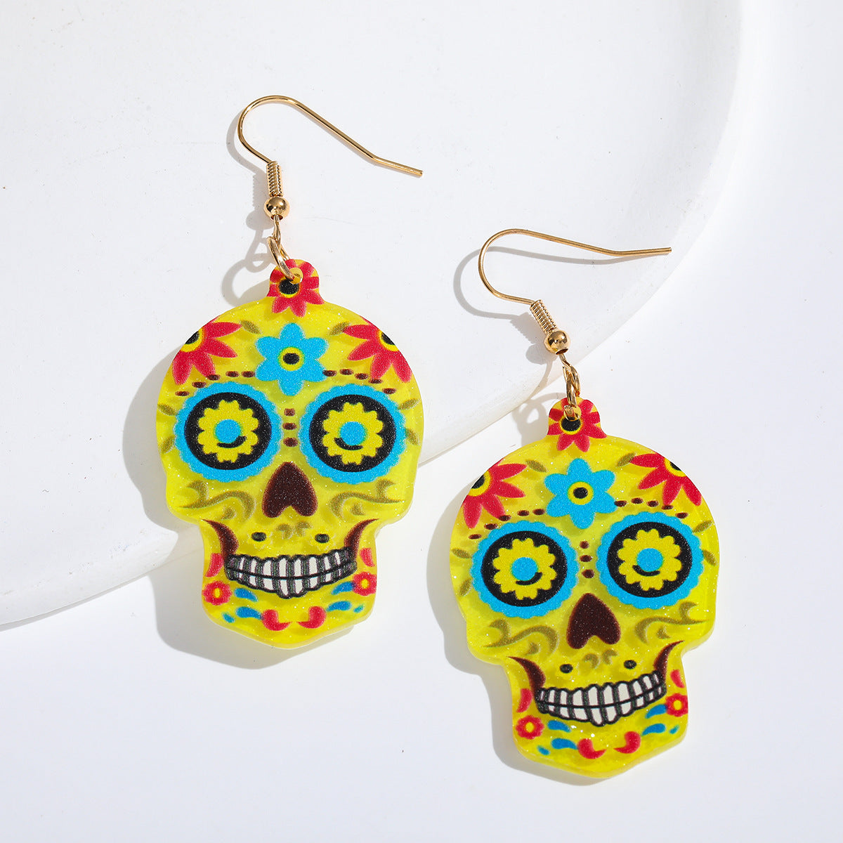 Acrylic skull earrings (Minimo de compra 2) MIC-AnD010