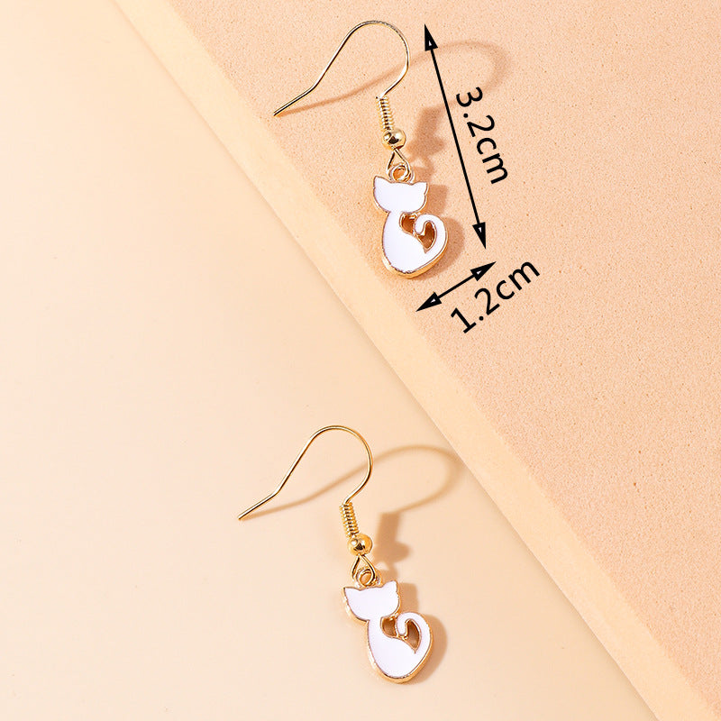 Acrylic cartoon sweet and cute cat earrings (Minimo de Compra 2) MYA-YueS010