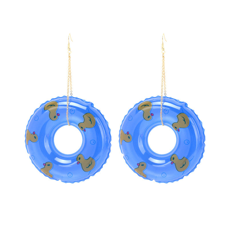 Alloy cartoon swimming ring earrings (Minimo de compra 5) MIC-YiRan010