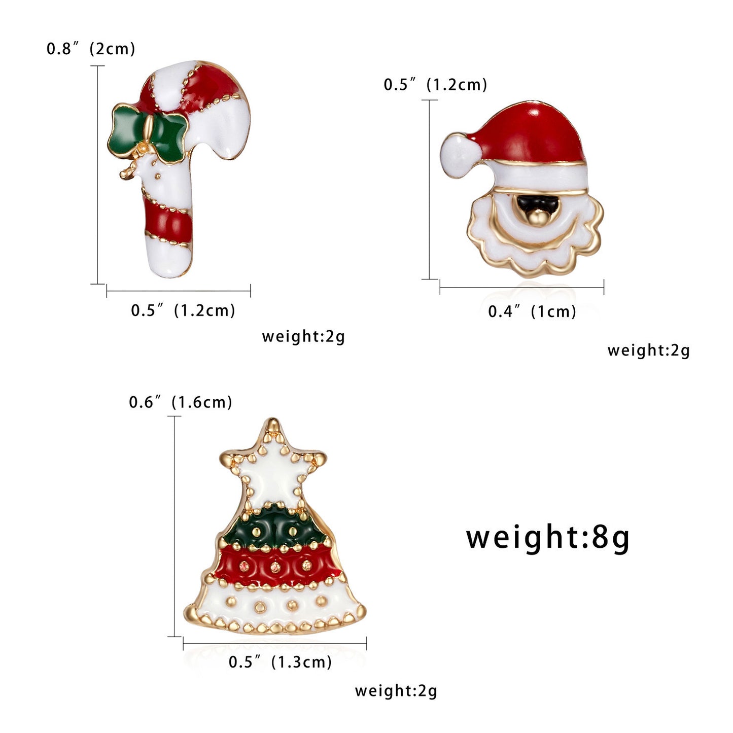 Alloy Santa Claus Bell Snowflake Earrings (Minimo de Compra 2)  MIC-JueH011