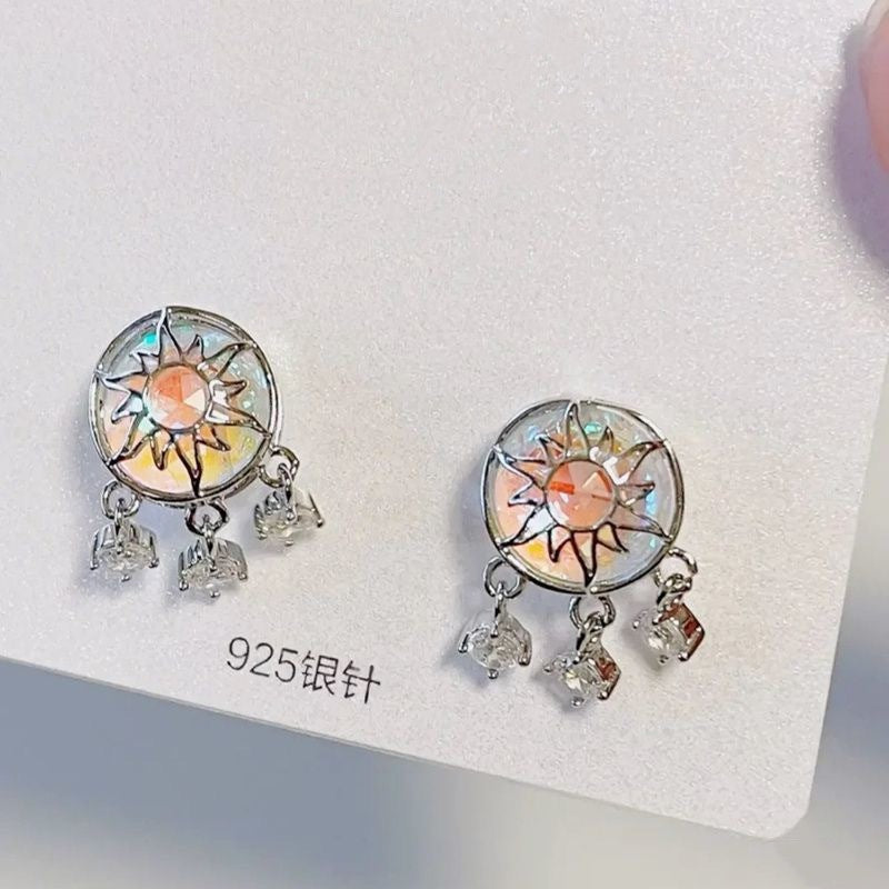 Alloy colored dream catcher earrings MIC-XingS028