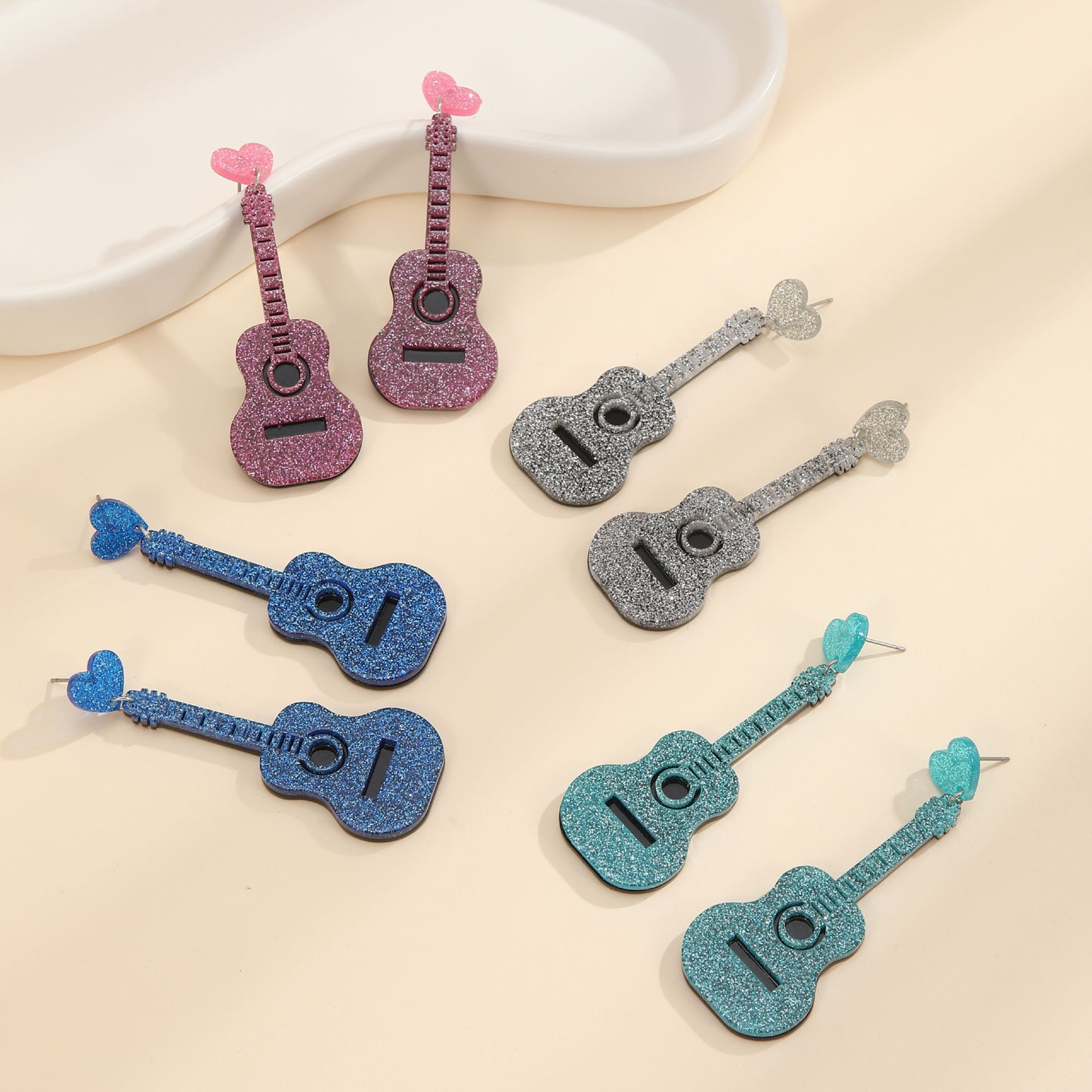 Alloy classical guitar earrings MIC-JiaY022