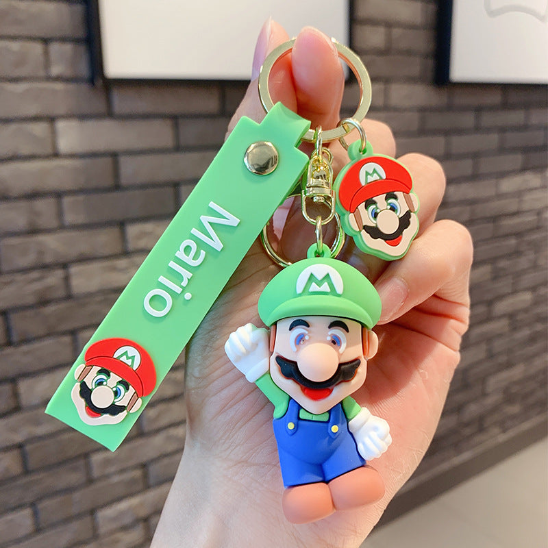 Wholesale Keychains Hardware PVC Cartoon Figure Mario(M) OShi033