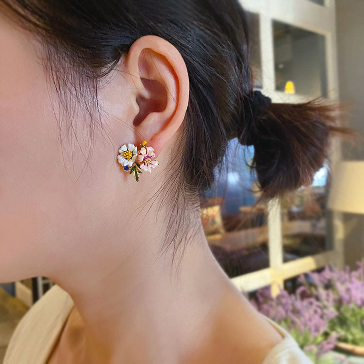 Alloy Daisy Flower Earrings (Minimo de compra 2) MYA-BiShang002